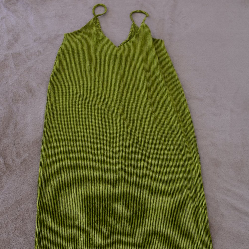 Zara Checkered Yellow & Black Dress - Small